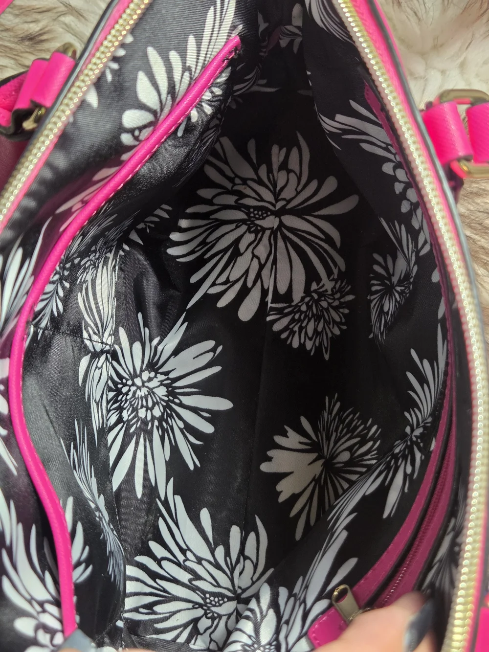 Trina Turk Hot Pink Faux Leather Dome Satchel/Crossbody